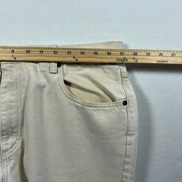 LL Bean Classic Fit Beige Denim Jeans Mens Size 35x34 100% Cotton - Picture 6 of 9